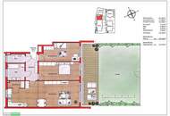 Neuwertige Gartenwohnung mit Terrasse und 2 Garagenplätze