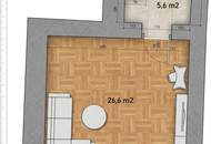 Charmanter Altbau in absoluter Hofruhelage nahe Schönbrunn – Helle 1-Zimmer-Wohnung in 1150 Wien