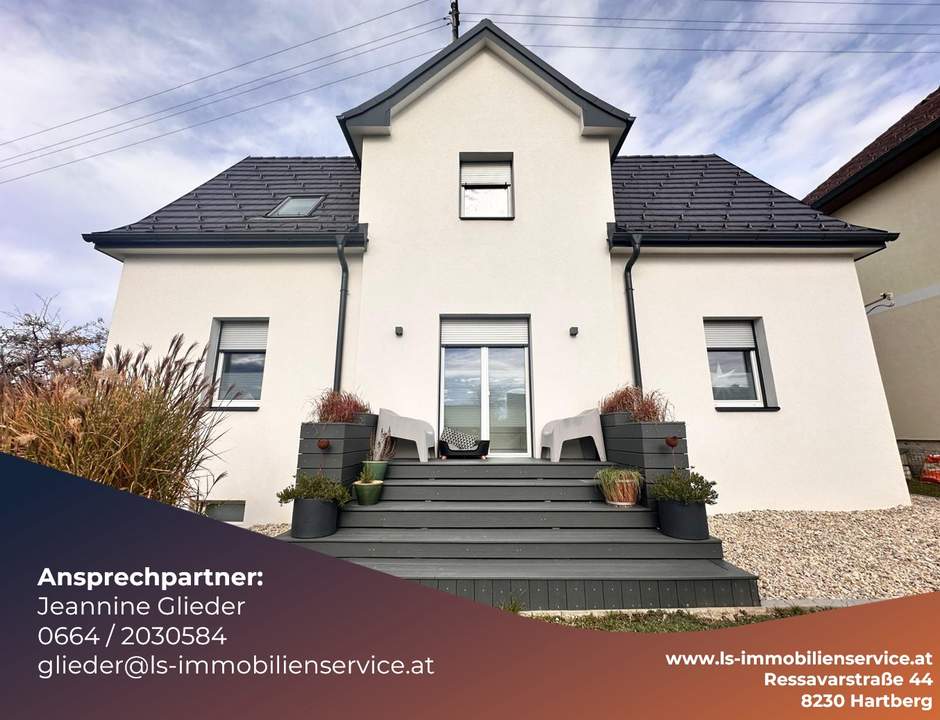 Modernisiertes Wohnhaus mit großem Garten, PV und neuer Fassade in toller Lage in Söchau
