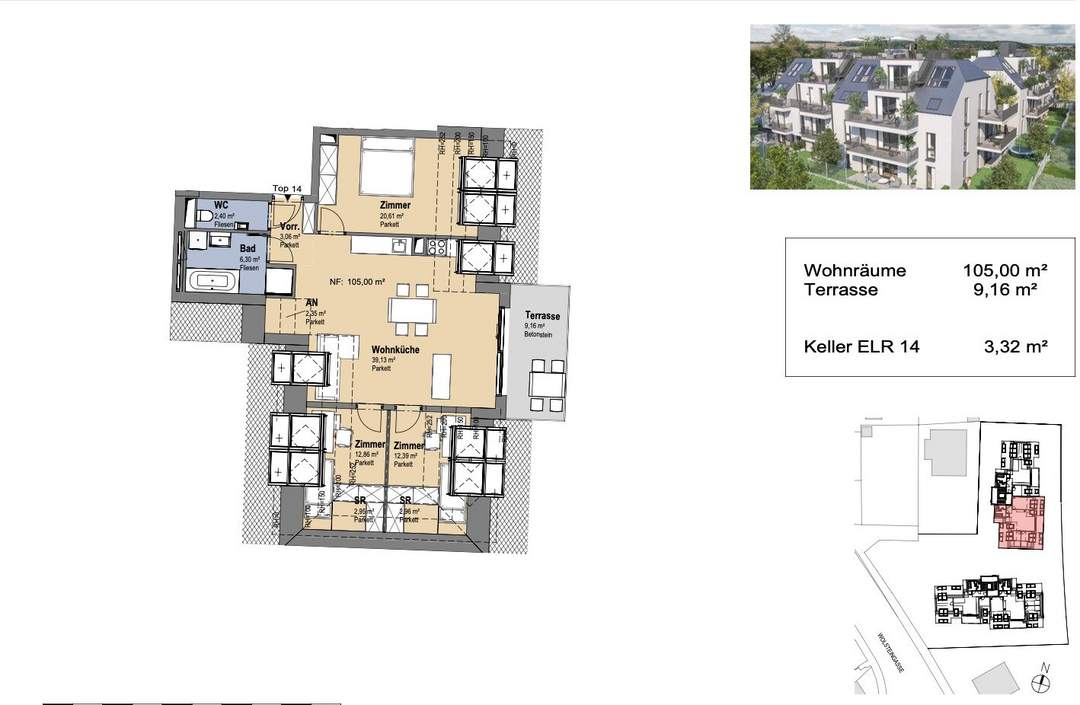 Neues Projekt in der Schwarzelackenau beim Marchfeldkanal - noch 18 Einheiten verfügbar!