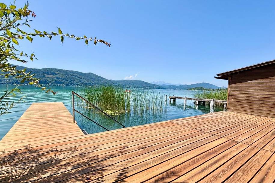 Wörthersee - Nordufer: einzigartige Neubau-Villa *Outdoorpool, LIFT, 5 Garagen, privater Seezugang*, Haus-kauf, 3.650.000,€, 9020 Klagenfurt(Stadt)