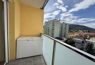 Helle 3-Zimmer-Wohnung mit zwei Loggien &amp; schönem Ausblick | Ruhige Lage in Graz-Lend