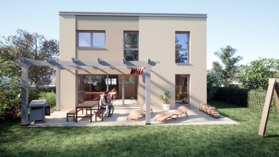 Modernes Einfamilienhaus mit Garten