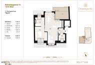 "DONAU PERLE" Viel Platz: 2-Zimmer-Erstbezug Wohnung mit großer Terrasse in Top Lage!