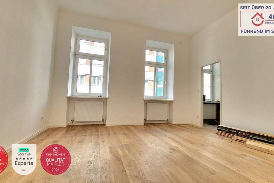 Erstbezug nach Sanierung! Smarte 1 Zimmer Stil-Altbauwohnung in top zentraler Lage in 1030 Wien (U3 Nähe), Wohnung-kauf, 235.000,€, 1030 Wien 3., Landstraße