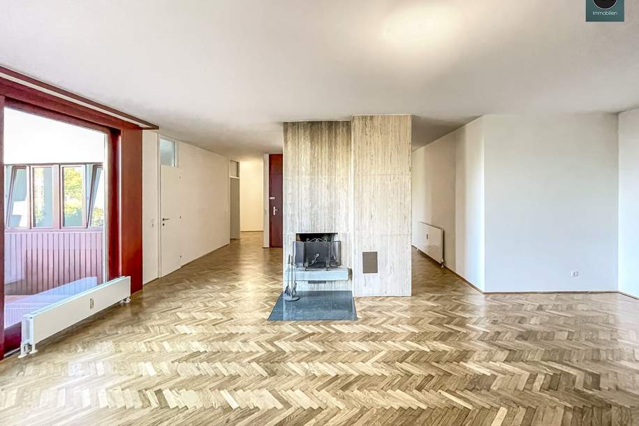 Provisionsfrei: Traumwohnung mit Kamin und Balkon in Nussdorfer Wohnanlage mit In- und Outdoorpool! Garage verfügbar!, Wohnung-miete, 2.271,02,€, 1190 Wien 19., Döbling