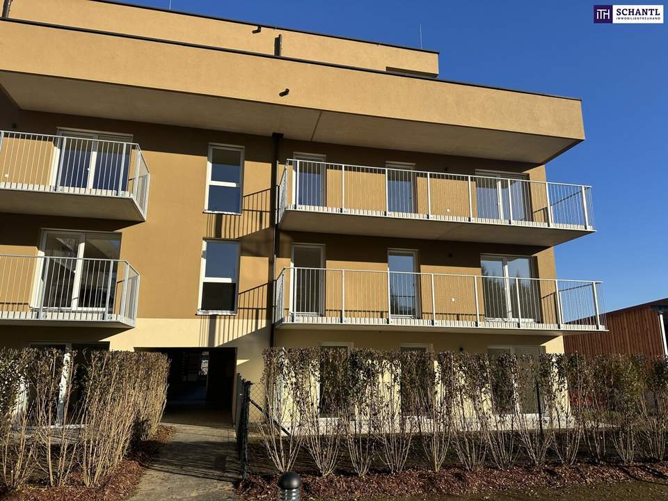 Erleben Sie Wohnkomfort pur! Lichtdurchflutete 2-Zimmer-Neubauwohnung mit Südwestausrichtung, großzügigem Balkon, exklusiver Tischlerküche und Tiefgaragenplatz.