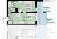 Erstbezug und provisionsfrei. 2-Zimmer Wohnung mit Loggia