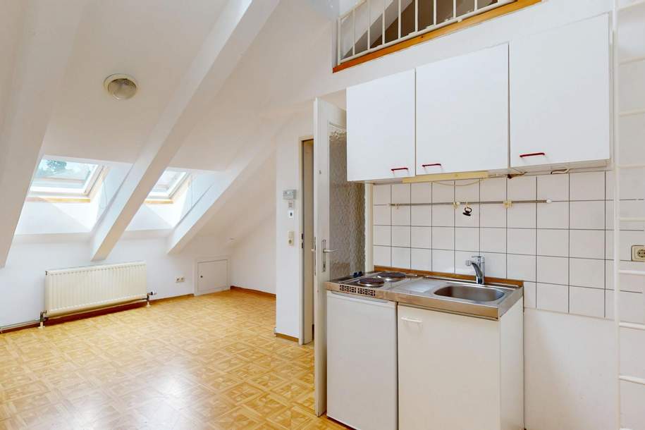 Tolle 1-Raum-Dachgeschosswohnung - Zentrum Lambach, Wohnung-kauf, 84.000,€, 4650 Wels-Land