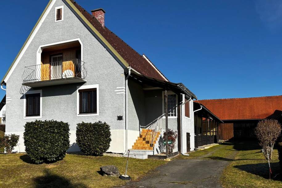 Ehemaliger Bauernhof, Bauernhaus, Ferienappartements, Nebengebäude, ruhige Ortslage, Haus-kauf, 548.000,€, 8490 Südoststeiermark