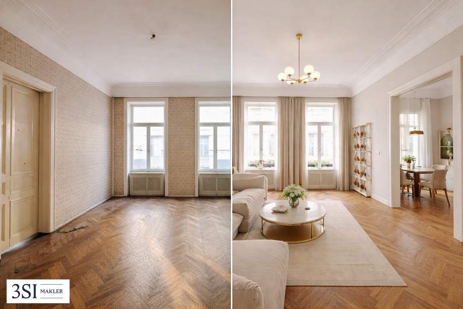 Wiener Original - Stilaltbaujuwel in begehrter und zentraler Lage des 9.Bezirks - Ruhelage!, Wohnung-kauf, 990.000,€, 1090 Wien 9., Alsergrund