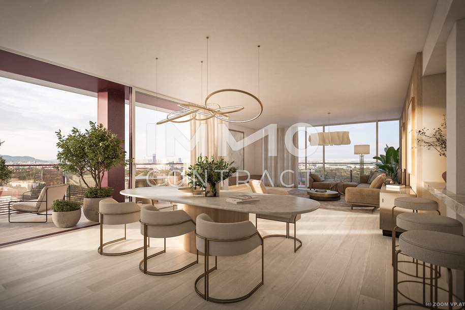 ERSTBEZUG: Wohnen in einem der schönsten Penthäuser Wiens - Cityblick (freie Gestaltungsmöglichkeiten), Wohnung-kauf, 2.245.560,€, 1030 Wien 3., Landstraße
