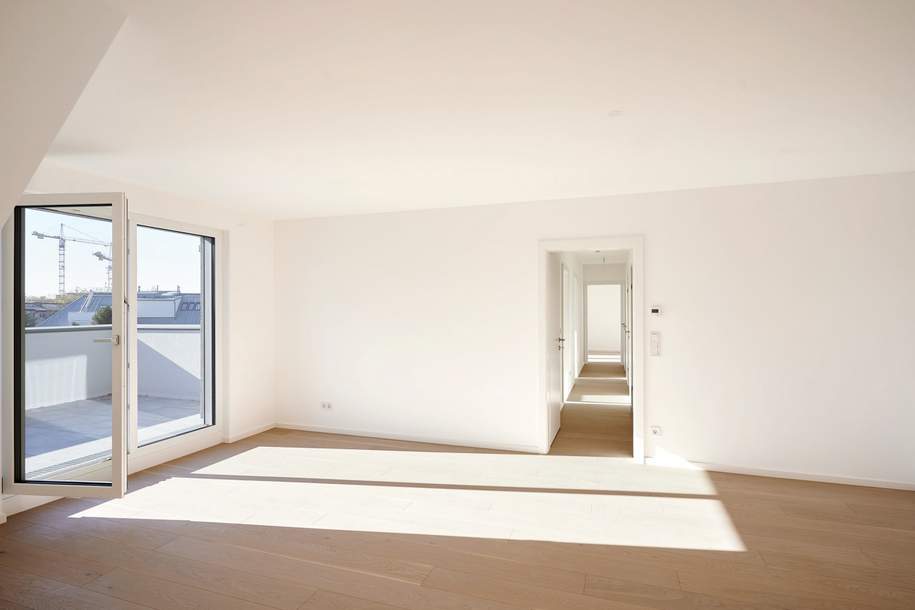 4 Zimmer mit sonniger Terrasse in idyllischer Grünlage nahe Donau! - ERSTBEZUG!, Wohnung-kauf, 669.900,€, 1220 Wien 22., Donaustadt