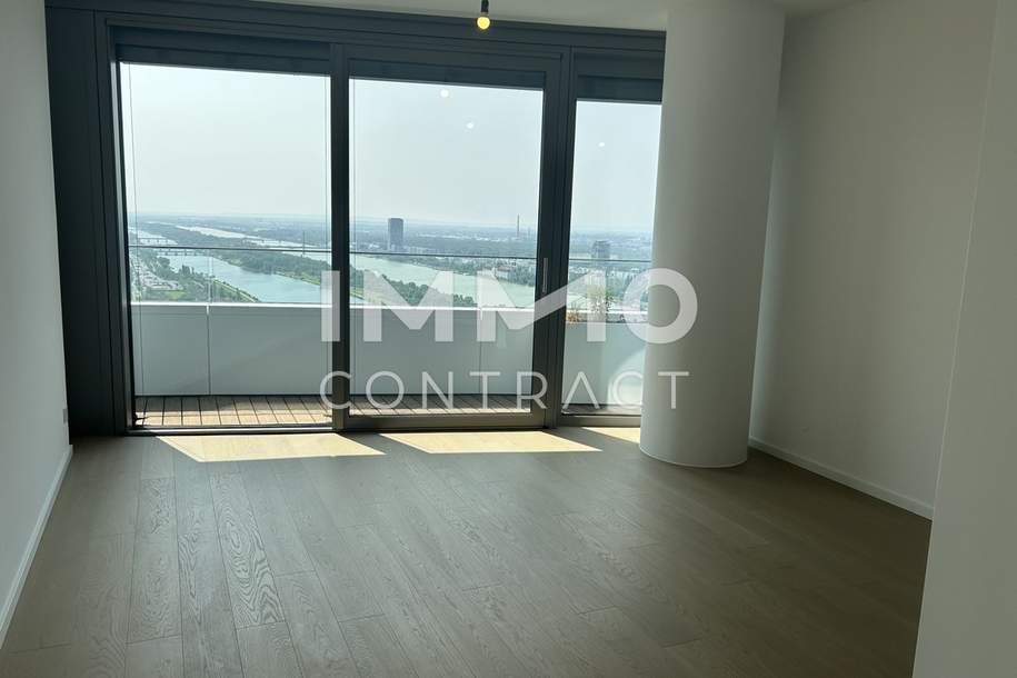 Leben im 39. Stock! Erstbezug Studio Apartment inkl. Doorman, Gym, Sauna, Pool, Bar, Eventlounge, Wohnung-miete, 1.425,93,€, 1220 Wien 22., Donaustadt