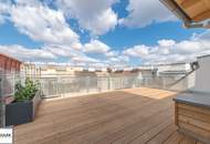 Stilvolle Dachgeschoss-Maisonette mit ca. 37 m² Terrasse, Klimaanlage &amp; Altbaucharme bei Wien Mitte