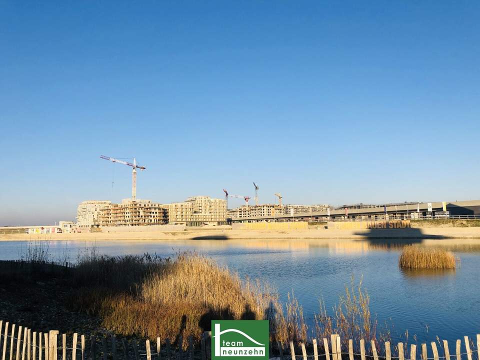 ATELIER direkt am Wasser- DACHTERRASSE - Blick zum See- TOP LAGE- U2 Seestadt - Top INFRASTRUKTUR