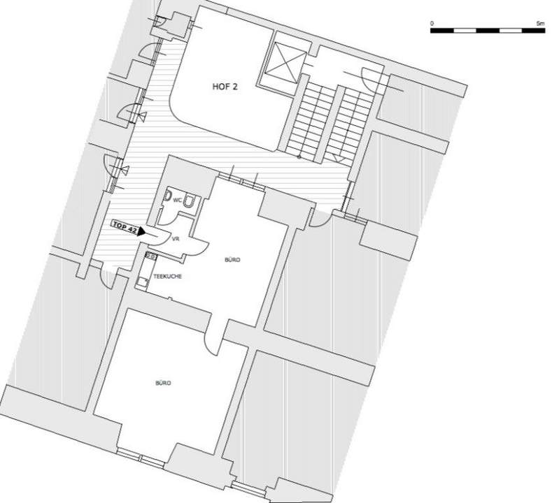 Rauhensteingasse: Altbaubüro mit Teeküche - 5. Stock