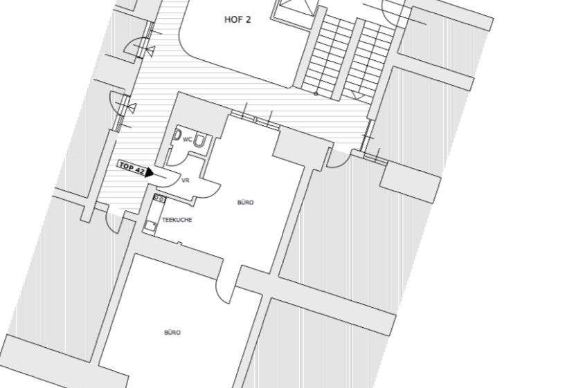 Rauhensteingasse: Altbaubüro mit Teeküche - 5. Stock, Gewerbeobjekt-miete, 1.242,38,€, 1010 Wien 1., Innere Stadt