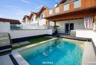 Traumhaftes Reihenhaus mit Pool, sonnigen Terrassen, Balkon und herrlichem Ausblick