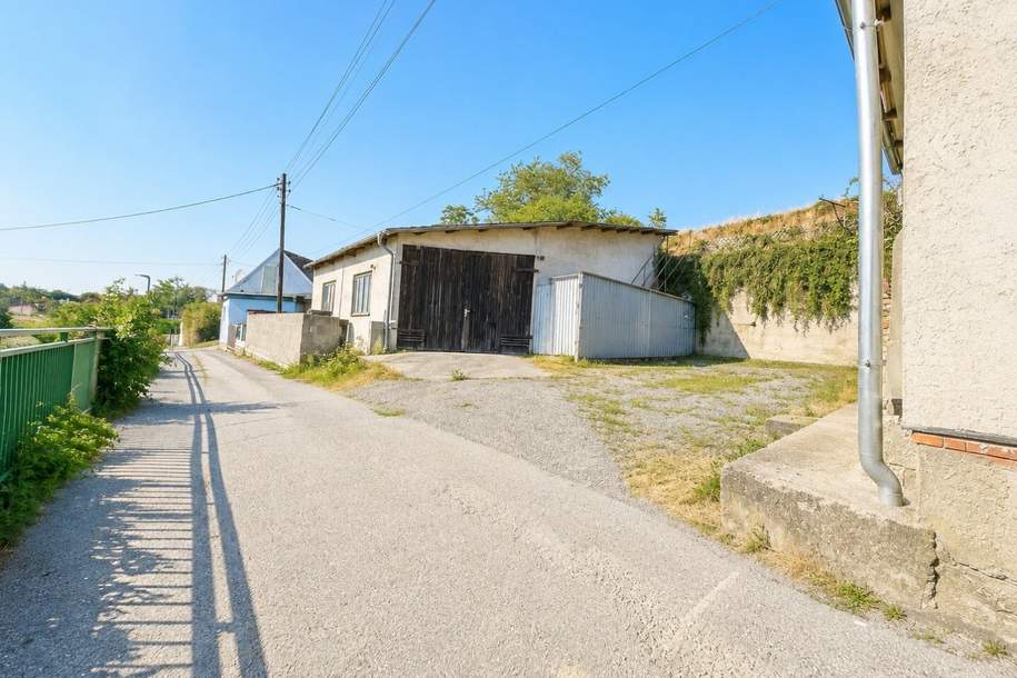 Wohnen & Arbeiten auf einem Grundstück | Haus + 107 m² Halle, Haus-kauf, 129.000,€, 2145 Mistelbach