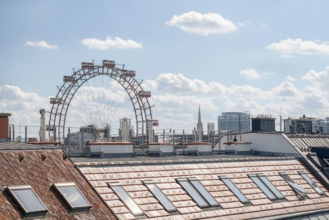 Erstbezug nach Sanierung: Dachgeschoßmaisonette mit 2 Terrassen im Stuwerviertel