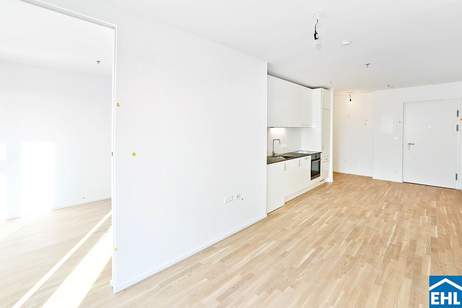 Sonnwendviertel: 2-Zimmer-Wohnung mit Balkon im 17.OG – Fitnessraum, Co-Working &amp; Rooftop-Terrasse inklusive!, Wohnung-miete, 1.070,00,€, 1100 Wien 10., Favoriten