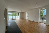 Top-Wohnung mit Riesenterrasse, Küche und Garage im Zentrum