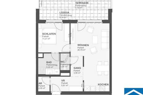 Investment im Herzen Wiens: Das Projekt "Bonsai", Wohnung-kauf, 245.400,€, 1220 Wien 22., Donaustadt