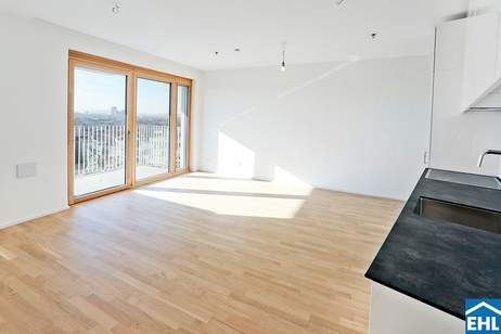 Sonnwendviertel - Großzügige 1-Zimmer-Wohnung im 15. OG mit Balkon im Sonnwendviertel - Fitnessraum, Co-Working &amp; Rooftop-Terrasse inklusive!, Wohnung-miete, 830,00,€, 1100 Wien 10., Favoriten