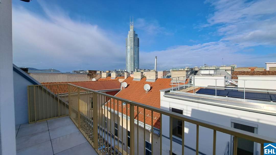 Sonnenaufgang am eigenen Balkon – urbanes Leben mit Fernsicht