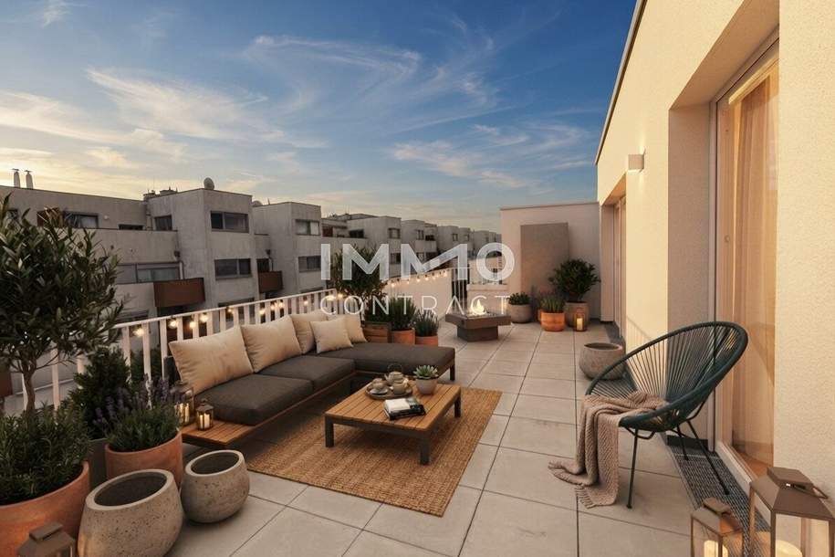 Einzigartige 2-Zimmer-Wohnung mit großzügiger Süd-Ost Terrasse!, Wohnung-kauf, 241.000,€, 1210 Wien 21., Floridsdorf