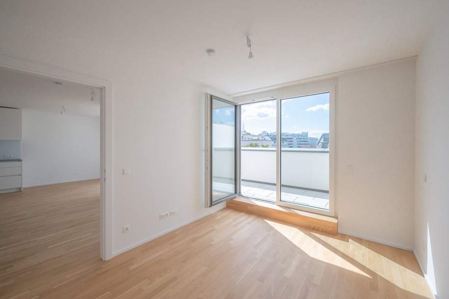ASG IV-Qualitatives Wohnen in urbaner Lage: hochwertiger 2-Zimmer ERSTBEZUG mit TERRASSE! Provisionsfrei!, Wohnung-miete, 1.518,68,€, 1120 Wien 12., Meidling