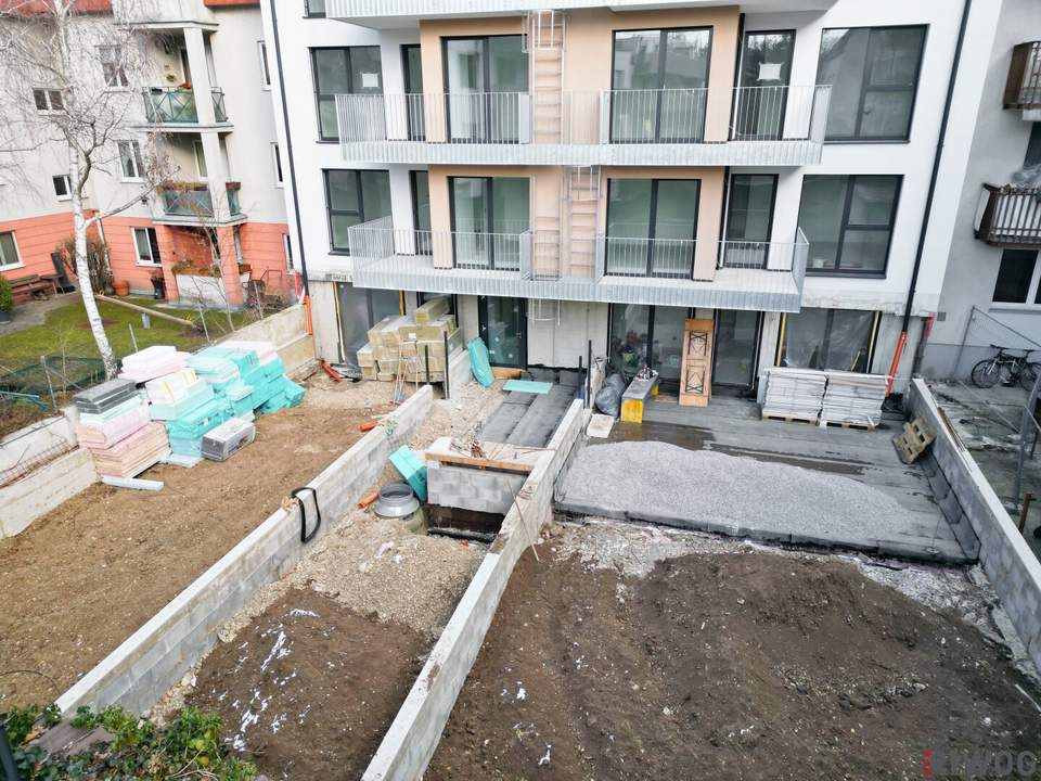 ERSTBEZUG nach Errichtung | 2 Zimmer-Gartenwohnung | südseitig | ruhiger Innenhof | Luftwärmepumpe | optionaler Tiefgaragenplatz