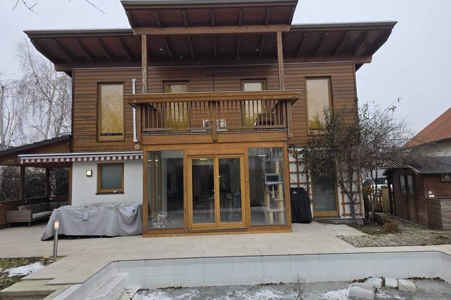 Idyllisches Einfamilienhaus in Gänserndorf: 5 Zimmer, Pool, Balkon & mehr!, Haus-kauf, 575.000,€, 2230 Gänserndorf