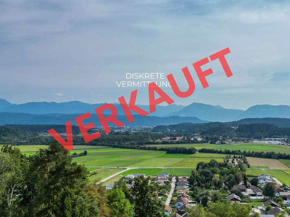 Einmaliges Grundstück in Emmersdorf 9.256 m² – Panoramablick auf Klagenfurt und Karawanken