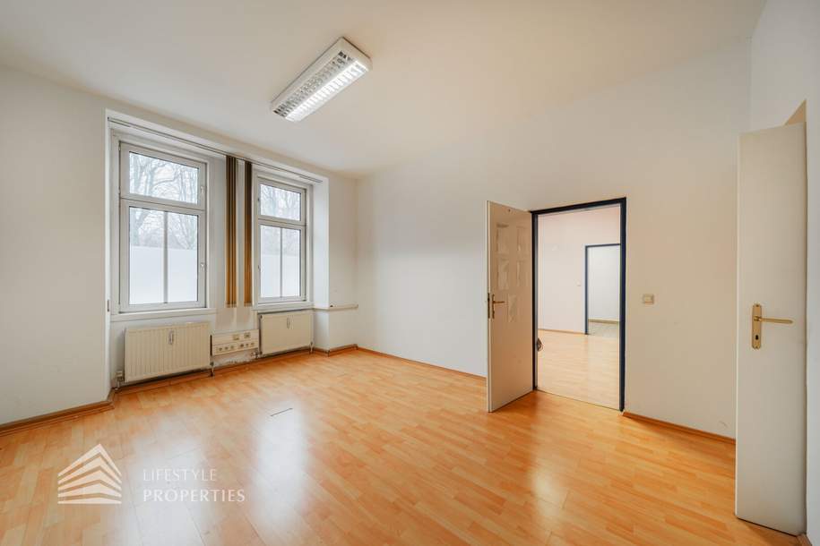 Geräumiges 3-Zimmer Büro mit großem Lager, Nähe Landstraße, Gewerbeobjekt-miete, 2.092,00,€, 1030 Wien 3., Landstraße