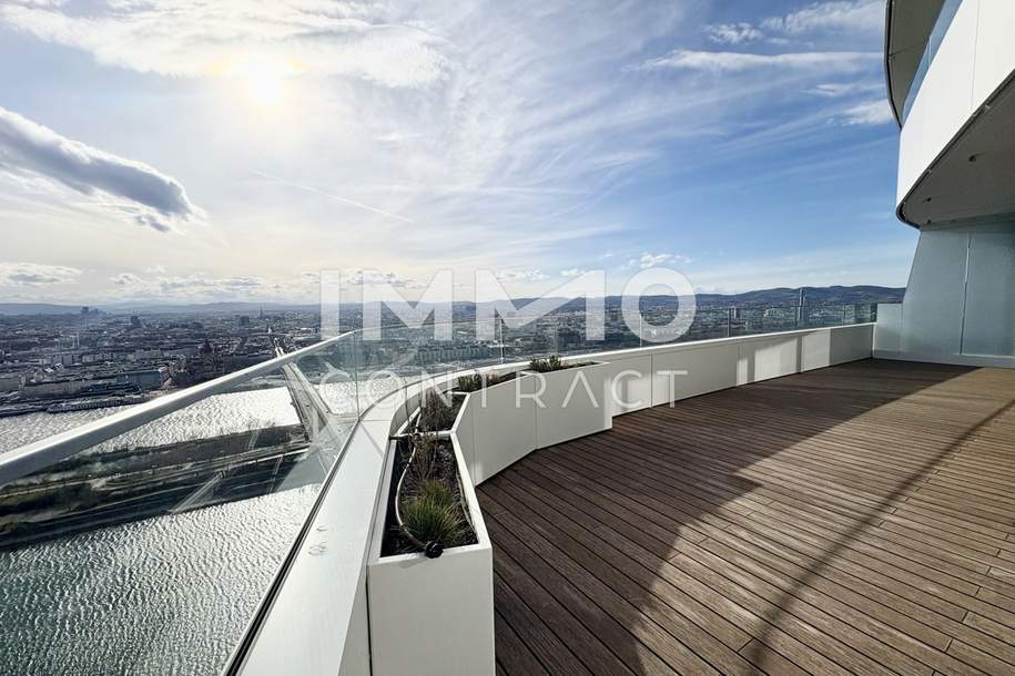 Traum-Apartment mit Rundumblick und 86 qm Balkon . Gym, Sauna, Pool, Bar, Restaurant &amp; Lounges, Wohnung-kauf, 4.950.000,€, 1220 Wien 22., Donaustadt
