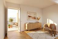 Über den Dächern des Stuwerviertels: elegante 3-Zimmer-Dachgeschosswohnung mit privater Dachterrasse nahe Prater