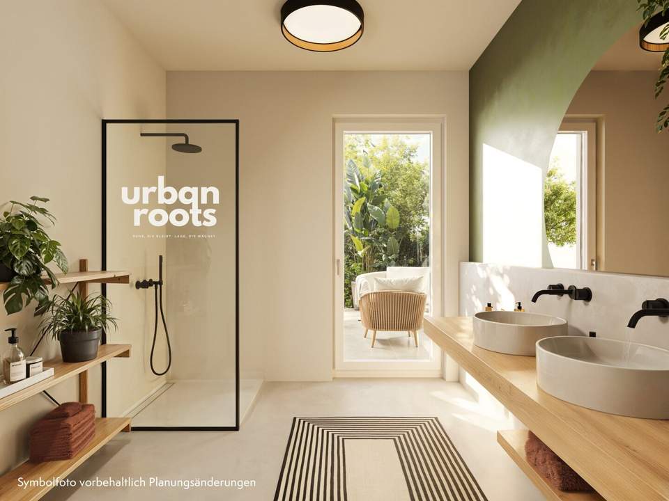 URBAN ROOTS am Kreuzbergl – 4 Zimmer-Eckwohnung mit separatem Elternbereich, smartem Grundriss und Südostterrasse. Beeindruckende Fernsicht.