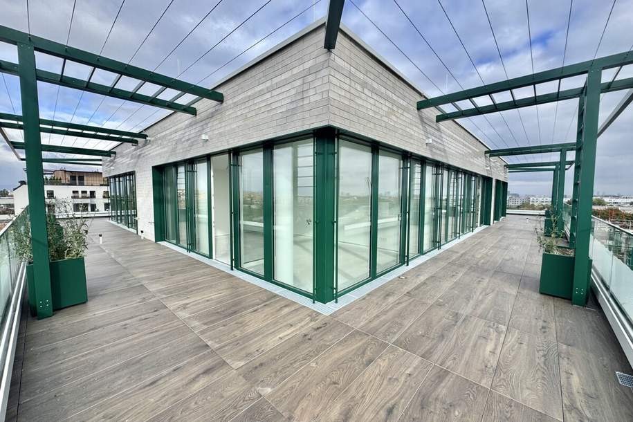 Sonnenpenthouse mit 90m2 Terrasse und Ausblick: Provisionsfrei - Wohnung + Büro mit luxuriöser Ausstattung, Wohnung-kauf, 1.210.000,€, 1100 Wien 10., Favoriten