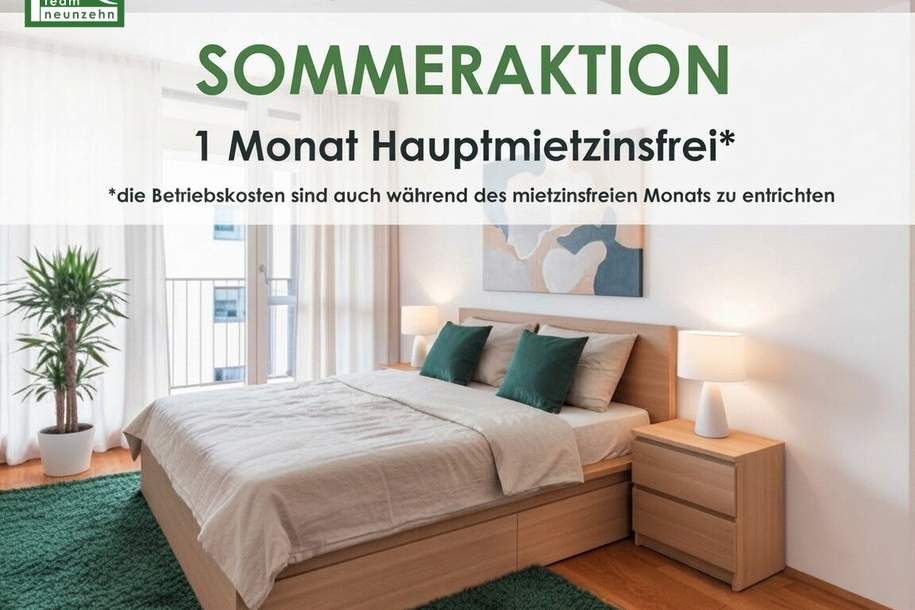 SOMMERAKTION - 1. Monat Hauptmietzinsfrei - Gepflegte 2-Zimmer-Wohnung in bester Lage beim Sonnwendviertel!, Wohnung-miete, 1.293,00,€, 1100 Wien 10., Favoriten
