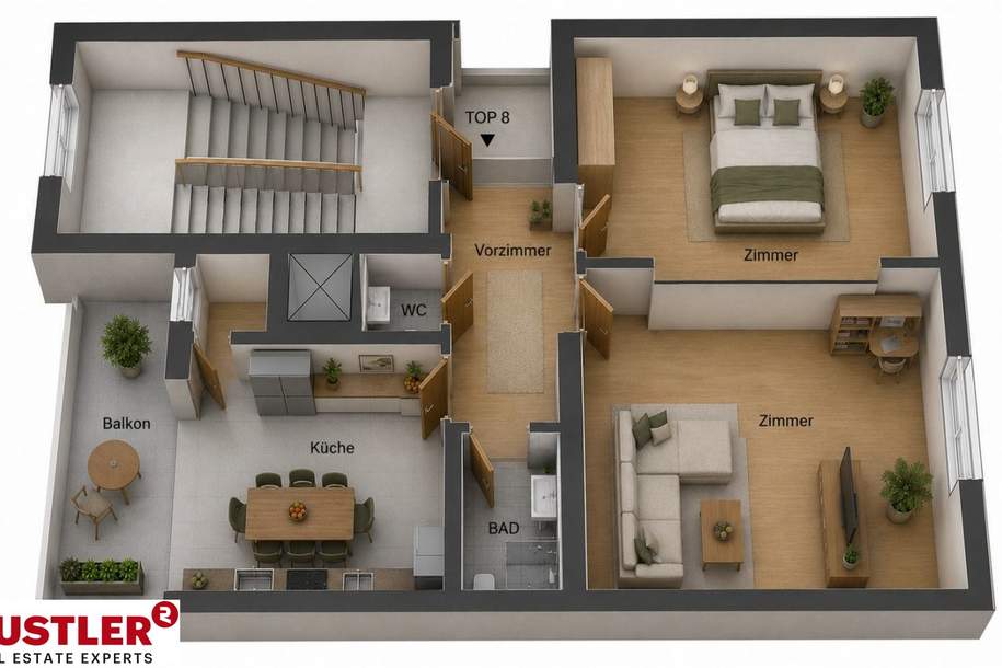 Helle Altbau- Ruhe- Oase in der Innenstadt, Wohnung-kauf, 320.000,€, 4020 Linz(Stadt)