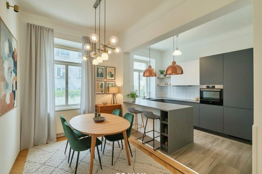 Josefstadt Altbauflair mit 3-Zimmer absolute Ruhelage, Wohnung-kauf, 490.000,€, 1080 Wien 8., Josefstadt