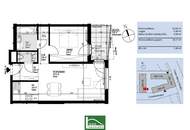 Toller 2-Zimmer Grundriss in Ruhelage in 1100 Wien