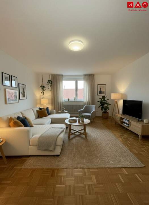 Sanierte Familienwohnung bietet höchsten Wohnkomfort, entspannte Grünlage und herrlichen Ausblick – durchdachtes Raumkonzept für modernes Wohnen.