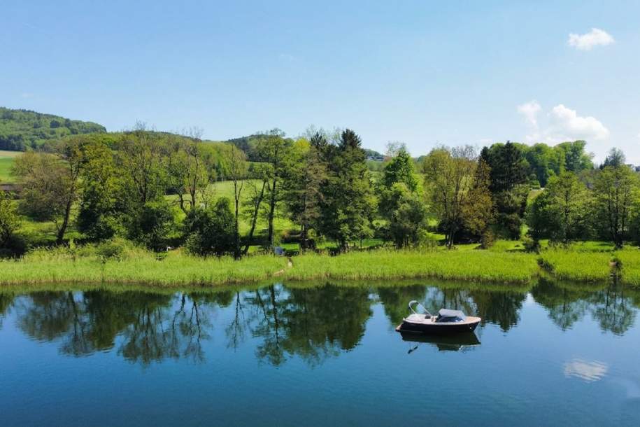 Direkt am Obertrumer See: Badegrundstück mit Steg, Boje & Weinfass-Schlafplatz, Grund und Boden-kauf, 670.000,€, 5163 Salzburg-Umgebung