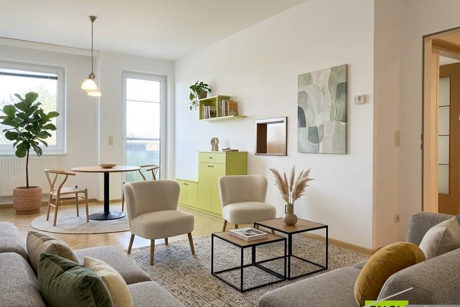 Lichtdurchflutete Wohnung mit Balkon und Grünblick, Wohnung-kauf, 179.000,€, 2460 Bruck an der Leitha