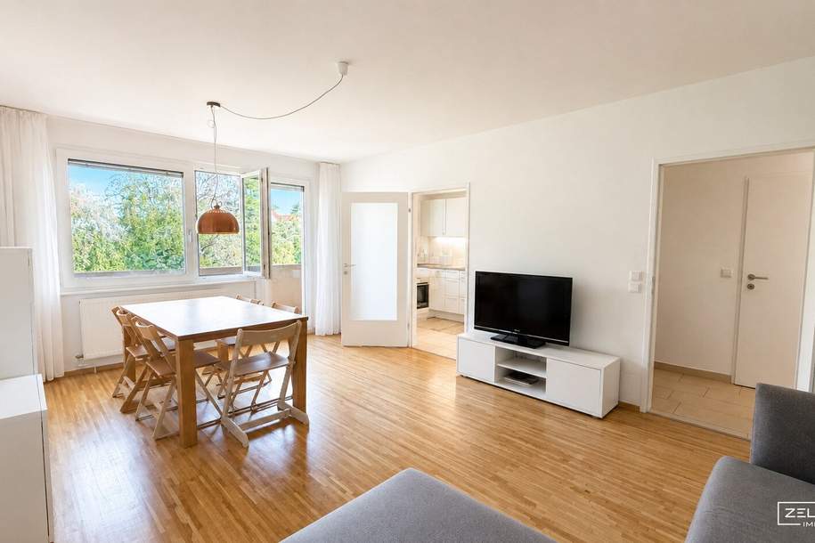 Wohnen im Grünen – gepflegte 3-Zimmer-Wohnung mit Loggia | ZELLMANN IMMOBILIEN, Wohnung-miete, 1.700,00,€, 1130 Wien 13., Hietzing