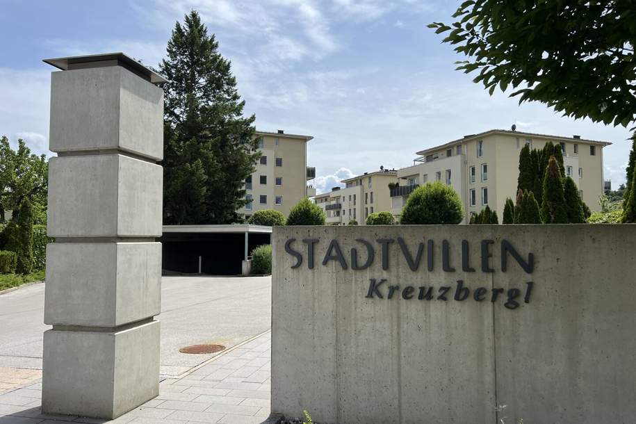 Attraktive, vermietete 2-Zimmer-Wohnung mit Südterrasse und Tiefgarage in den exklusiven Stadtvillen Kreuzbergl, Wohnung-kauf, 280.000,€, 9020 Klagenfurt(Stadt)