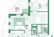 Dachgeschoss-Erstbezug mit 3 Zimmern, Balkon und Klimaanlage in Grünlage nahe U4 | Rondelle XIV - Top 14